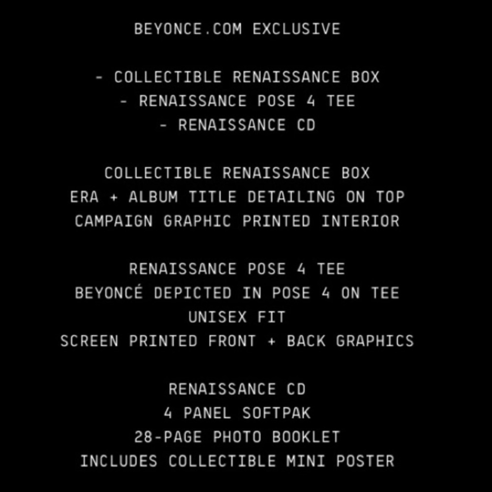Beyoncé Renaissance Box Set Pose 4-XL - Picture 2 of 3